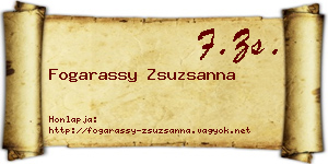 Fogarassy Zsuzsanna névjegykártya